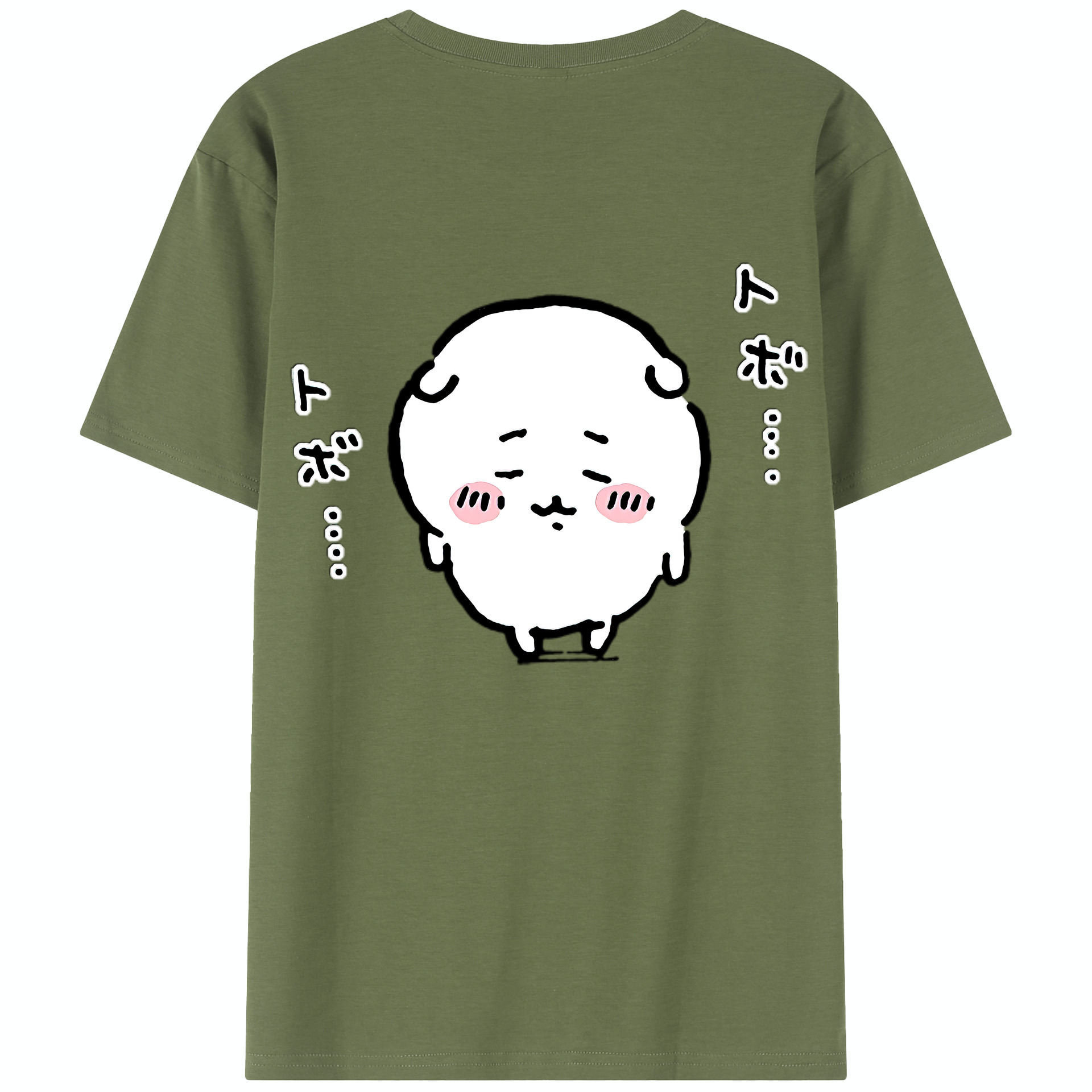 （画像用） ちいかわ ちいかわ Chii-kawa chiikawa 綿100％半袖Tシャツ（背面プリント）